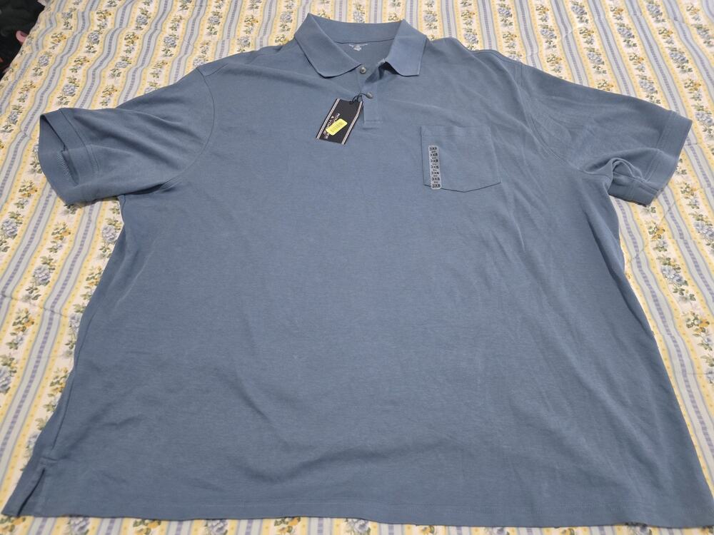 Roundtree & Yorke Polo Shirt Mens 3XB Green Big Man